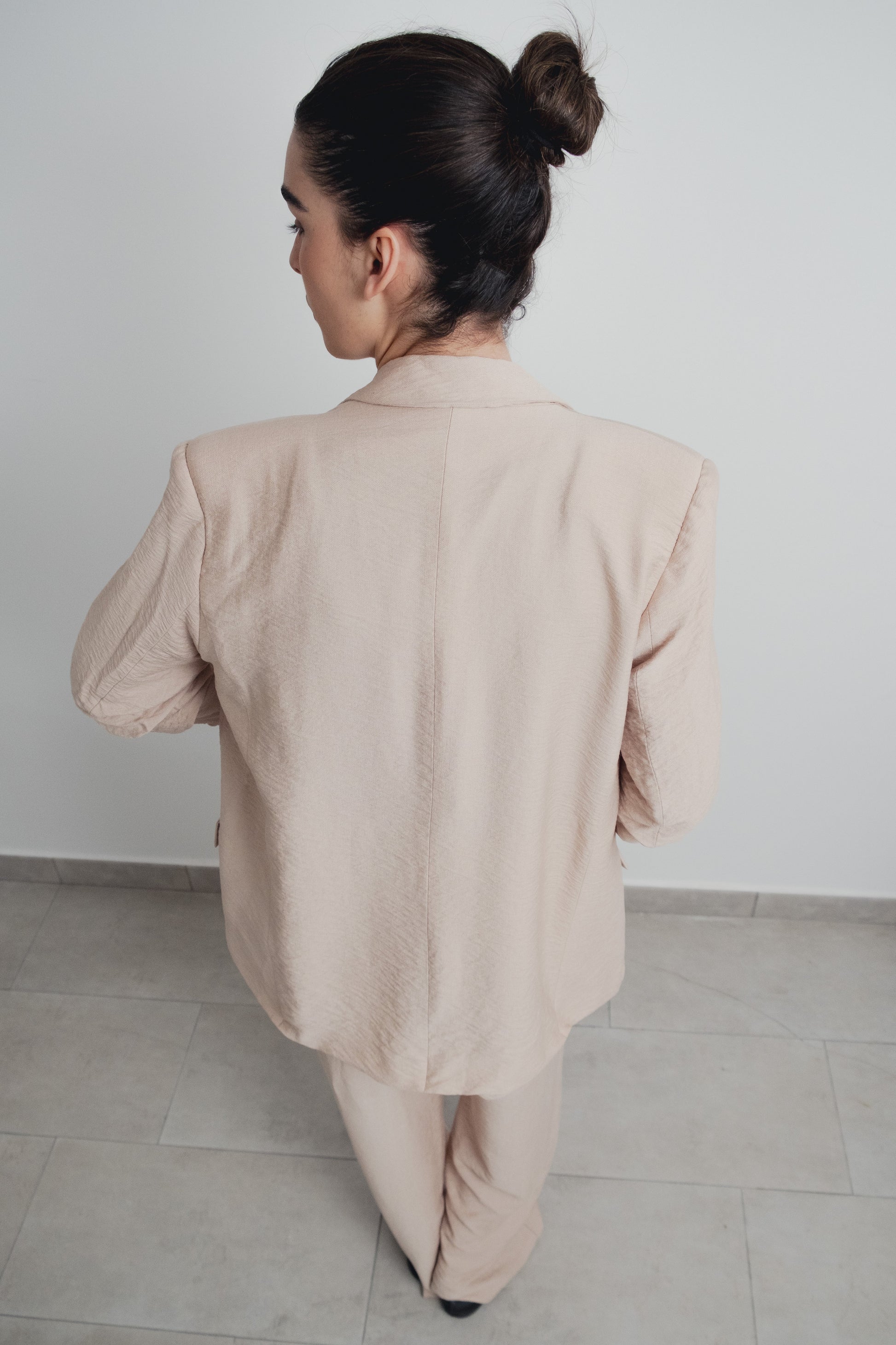 Blazer con textura de relieve premium para mujer