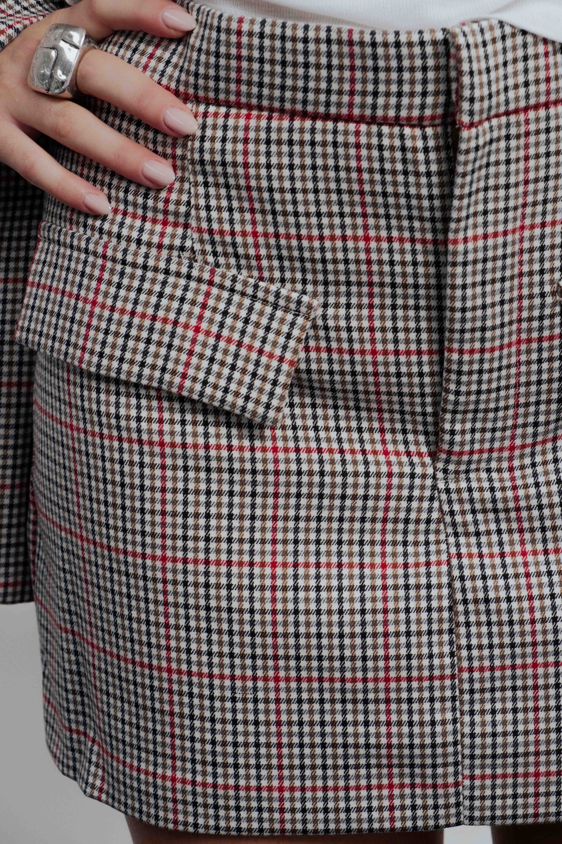 Falda pantalón estampada marrón estilo casual chic