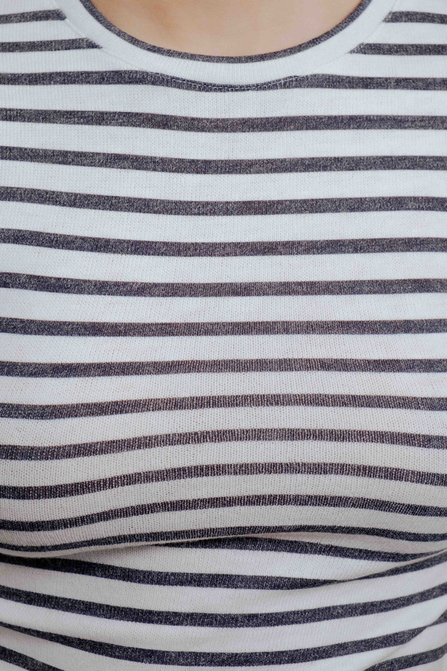 Camiseta manga larga crudo tejido elástico suave mujer