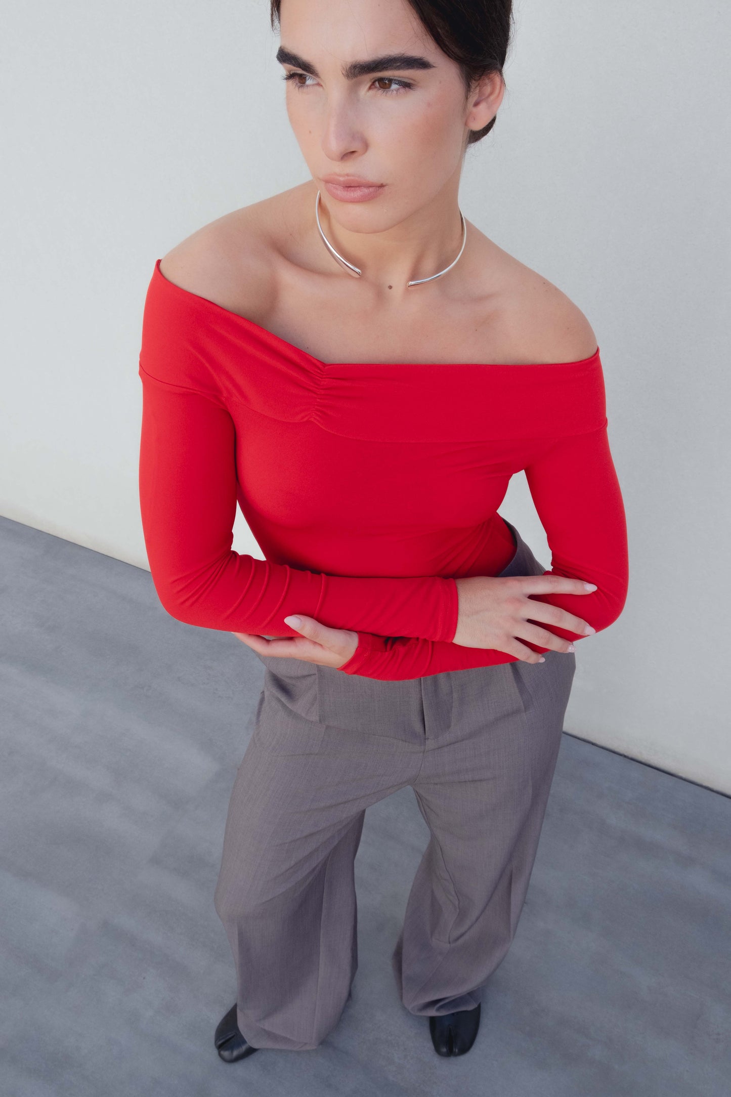 Body de hombros descubiertos manga larga - Estilo bardot