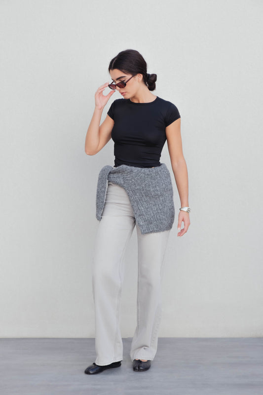 JEANS WIDE LEG TIRO MEDIO FULL LENGTH