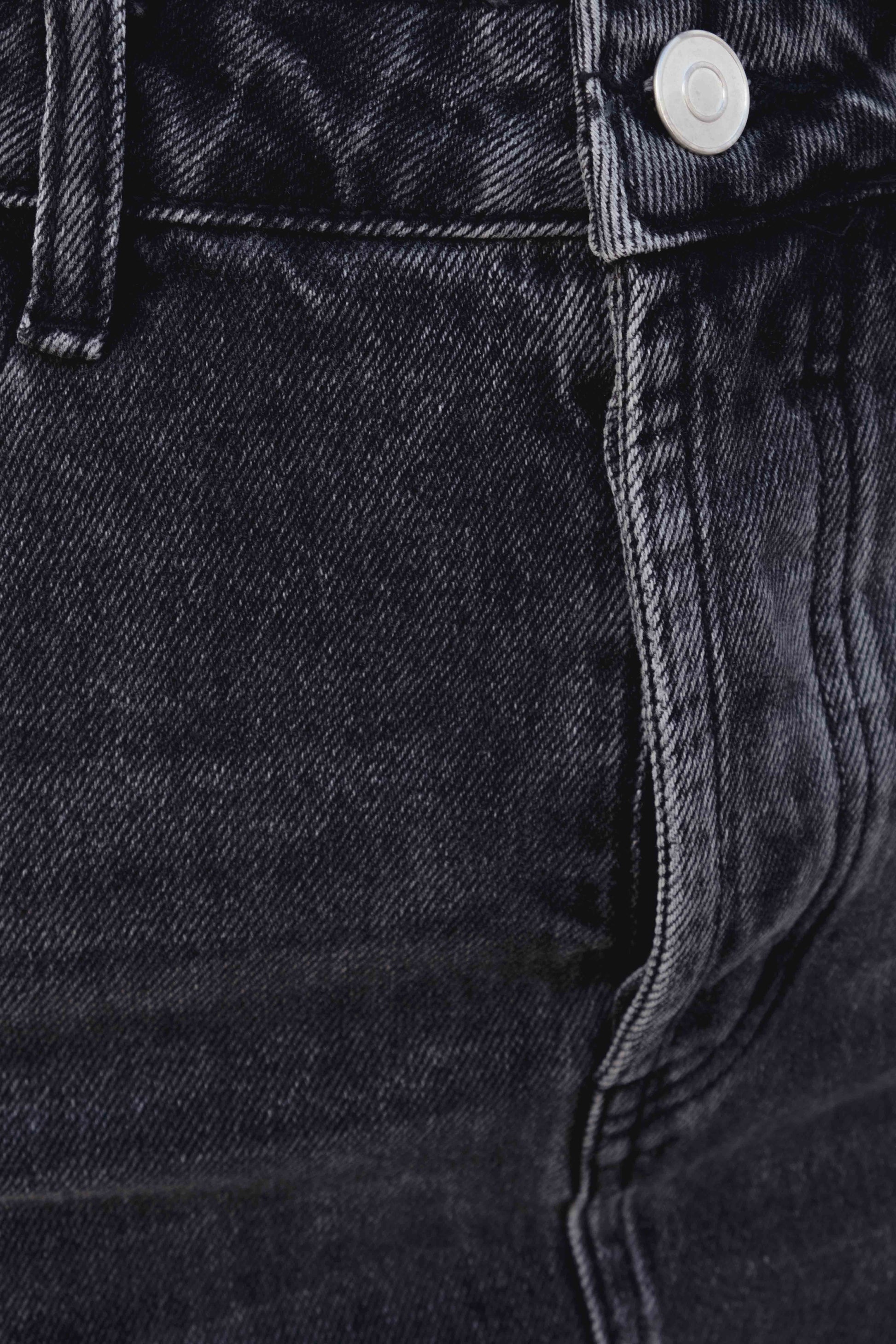 Falda midi denim vaquera algodón tiro alto abertura