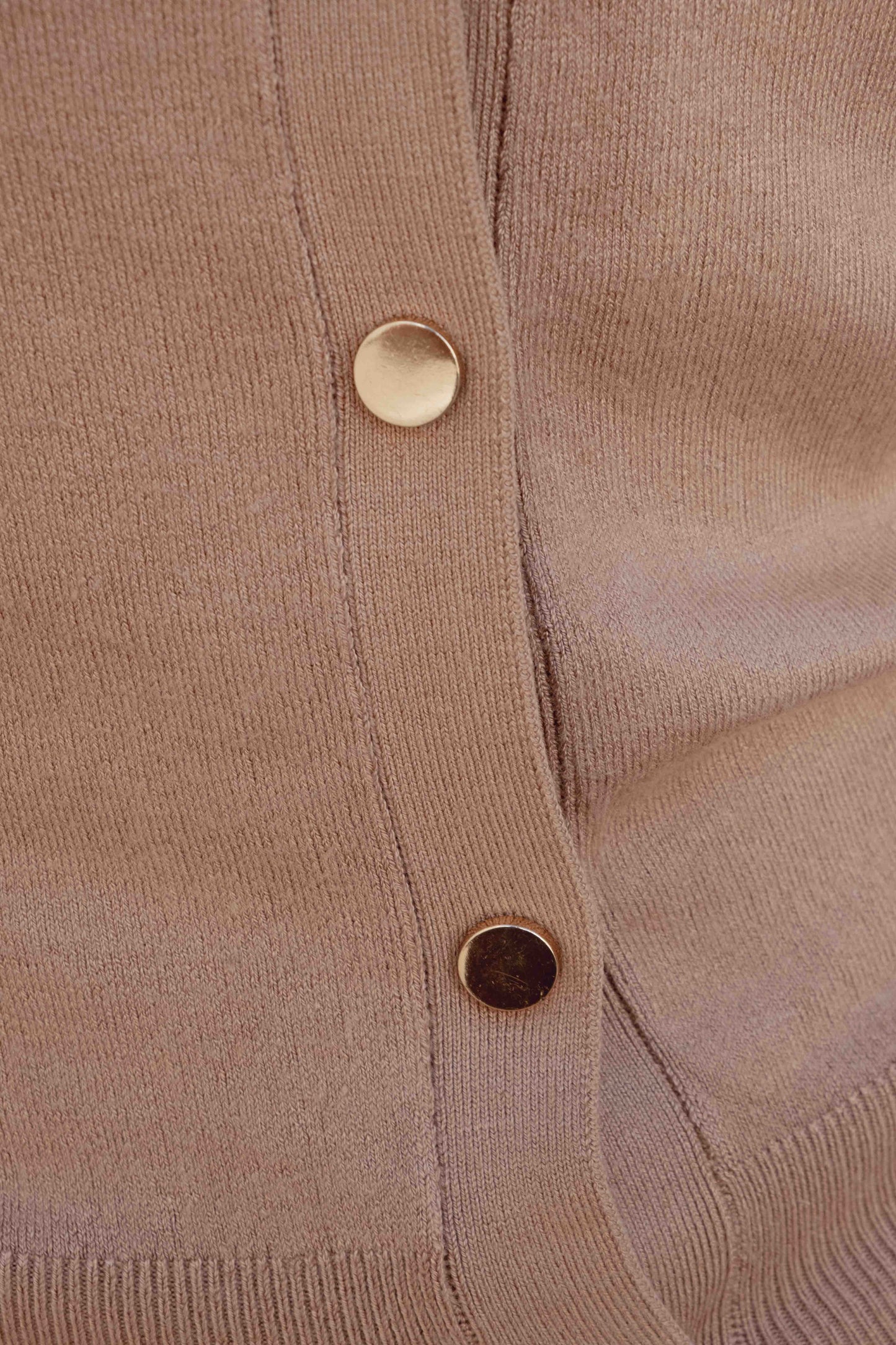 Chaqueta punto camel botones mujer cardigan