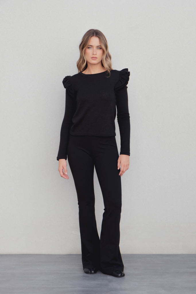 Jersey de Algodón con Volantes