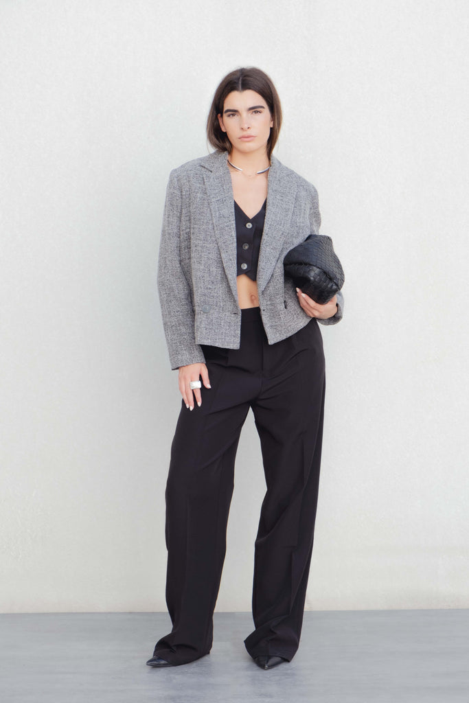 Chaleco de sastre corto con botones