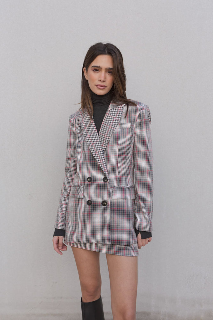 Falda pantalón estampada de talle alto