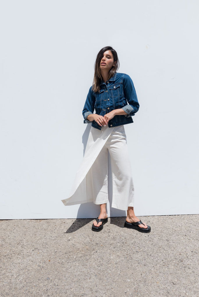 Cazadora denim de algodón y poliéster