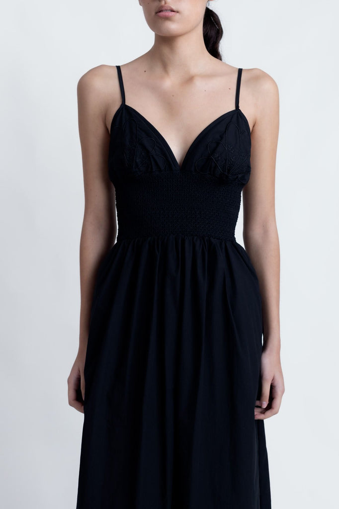 Vestido Midi Bordado Floral