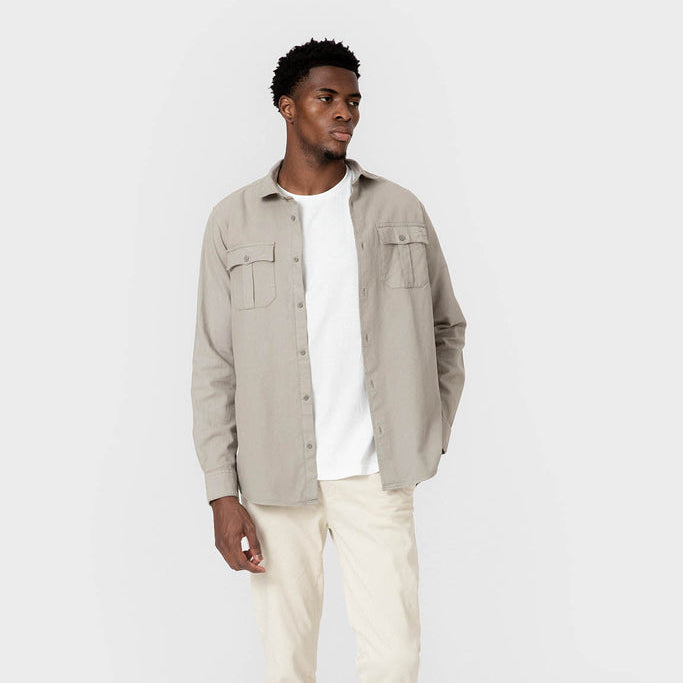 Sobrecamisa de Algodón Con Botones Estilo Urbano Para Hombre Color Verde