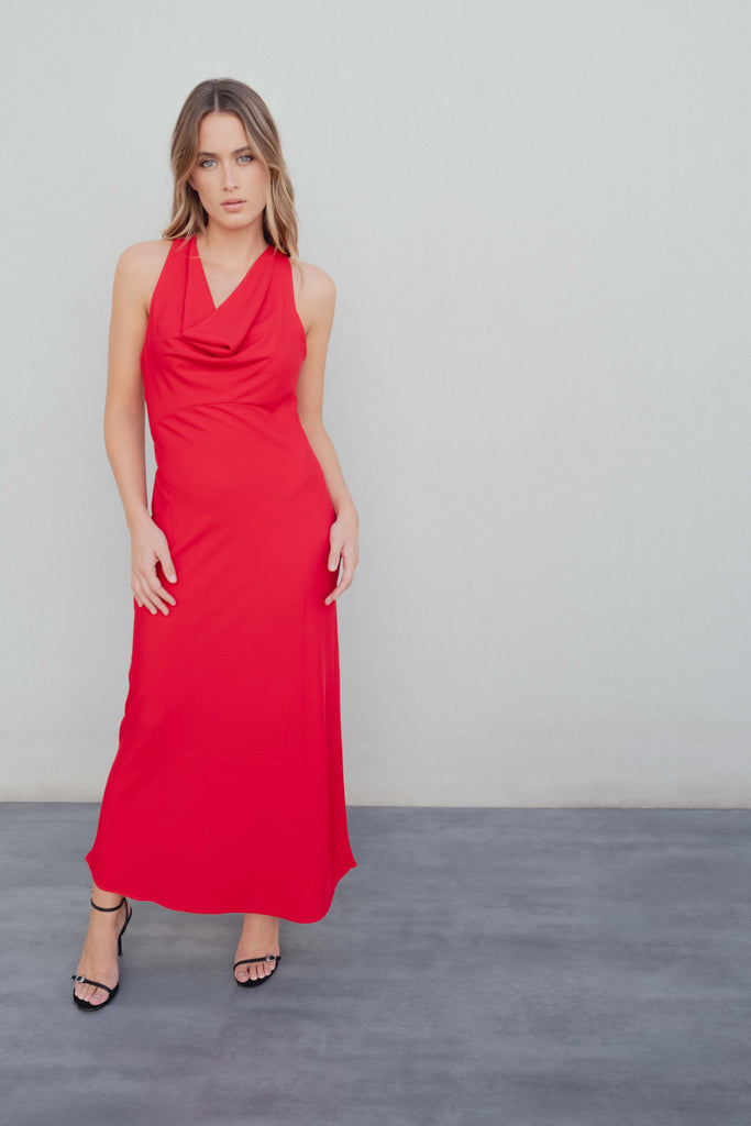 Vestido de Aplique Detalle Espalda