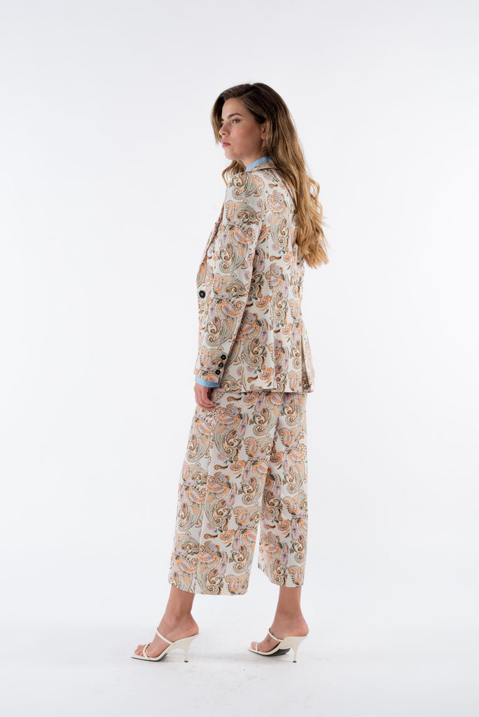 Blazer Pasley con Estampado Detallado