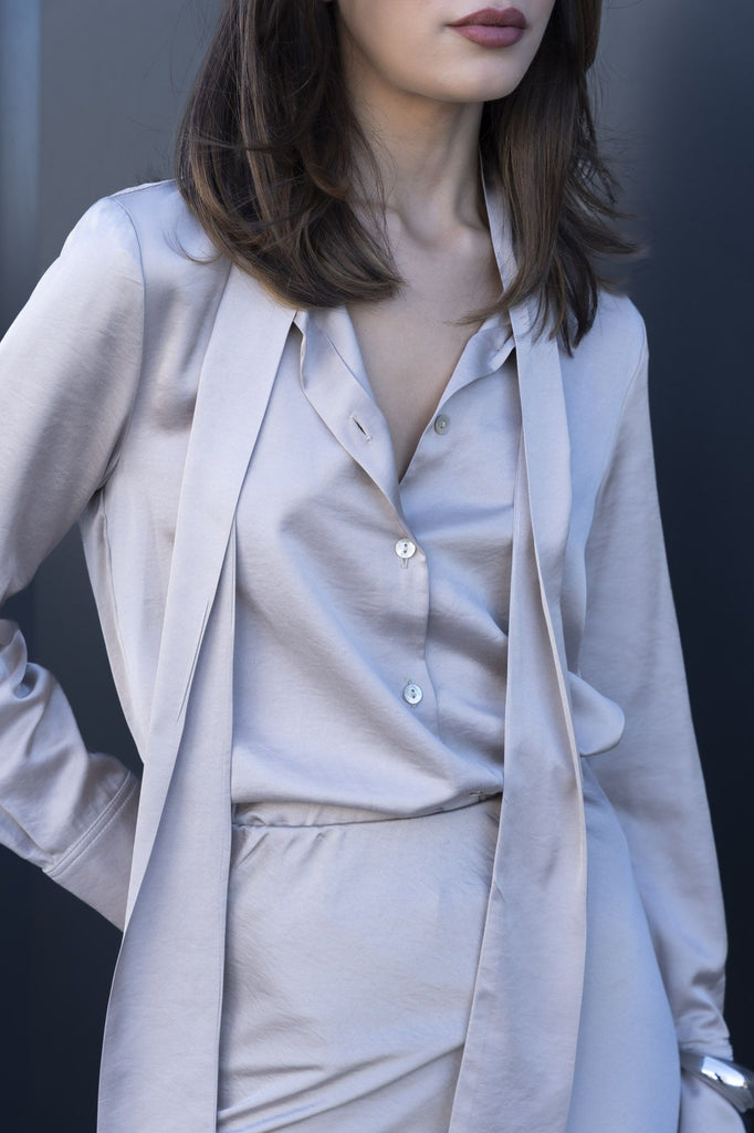 Falda Midi de Corte Recto