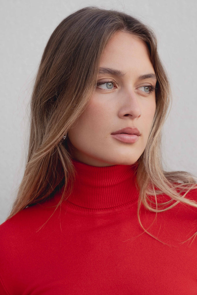 Jersey básico de punto cuello subido