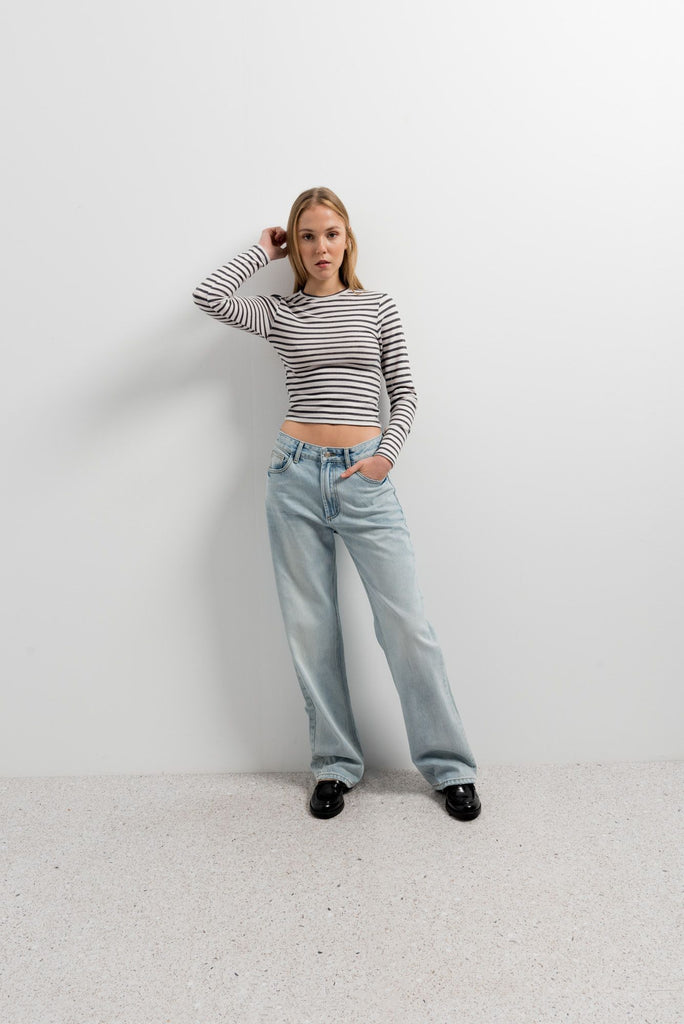 Camiseta básica de manga larga - Algodón