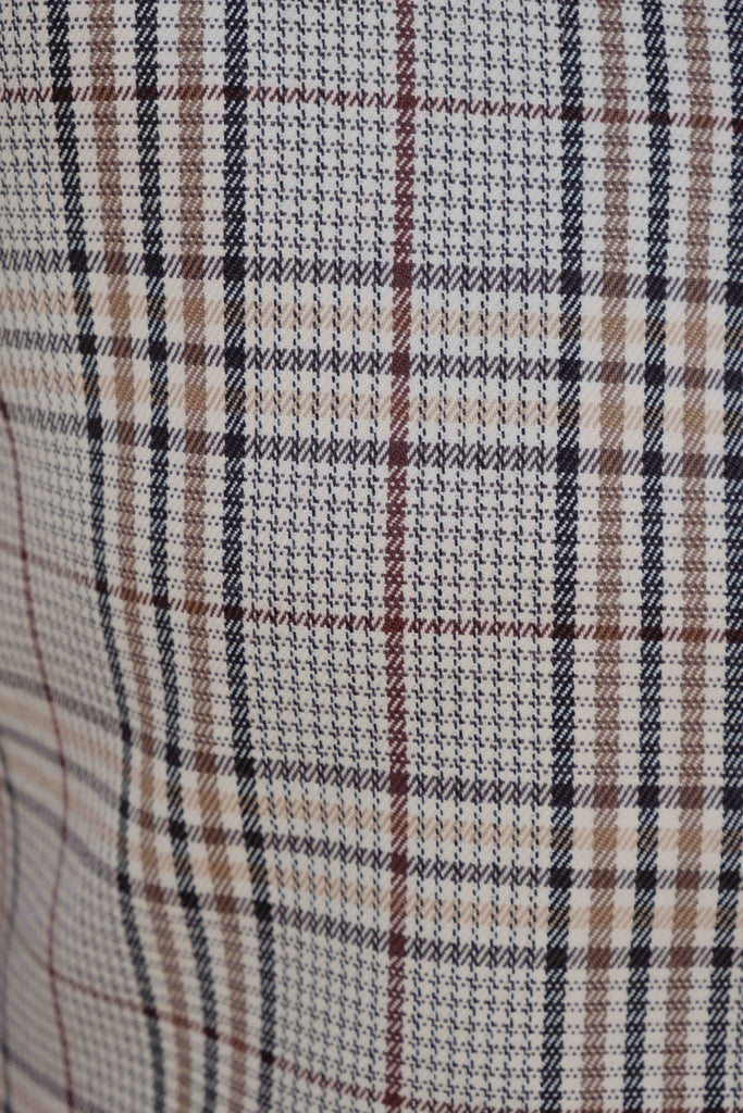 Pantalón de Pinzas Estampado Cuadros