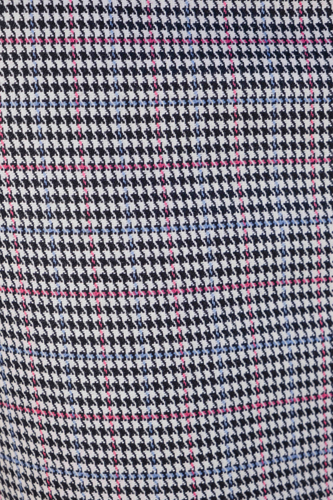 Falda midi de corte recto con estampado pata de gallo