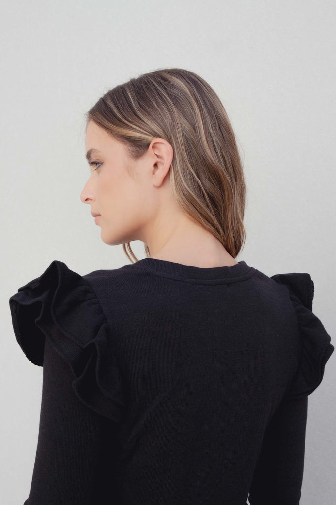 Jersey de Algodón con Volantes