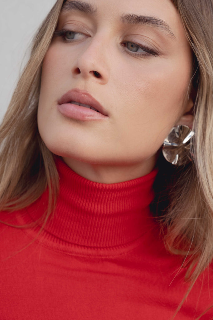 Jersey básico de punto cuello subido