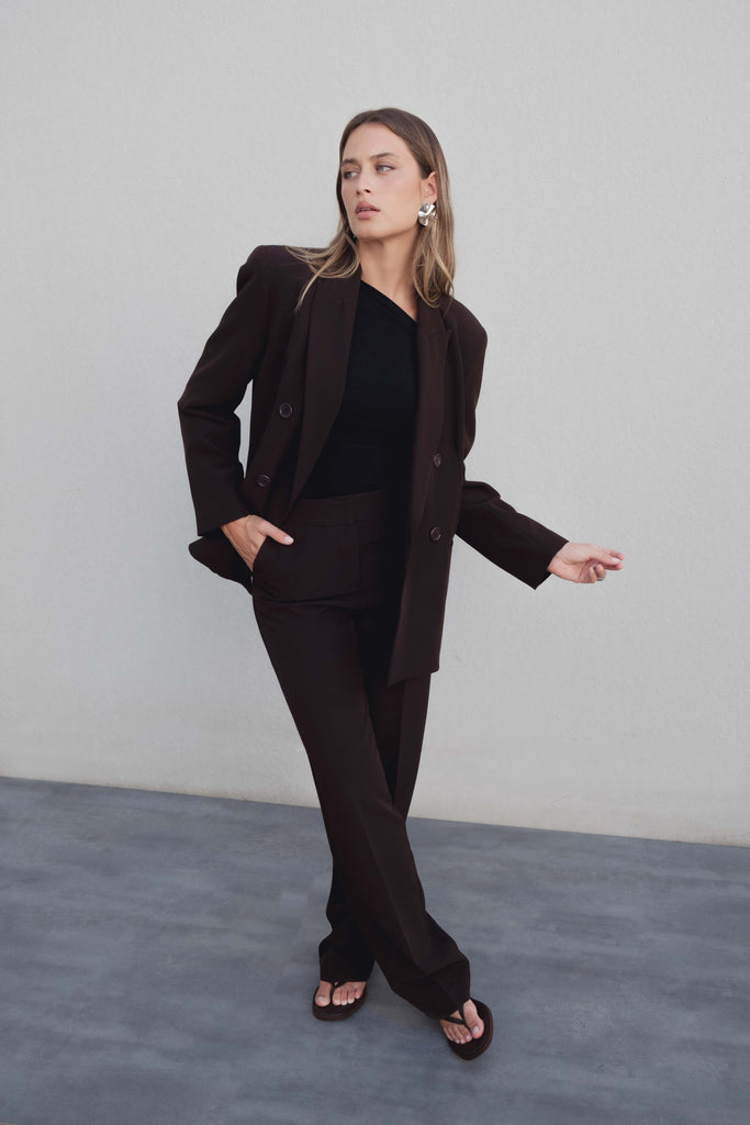 Blazer Cruzada Oversize en Poliéster Reciclado