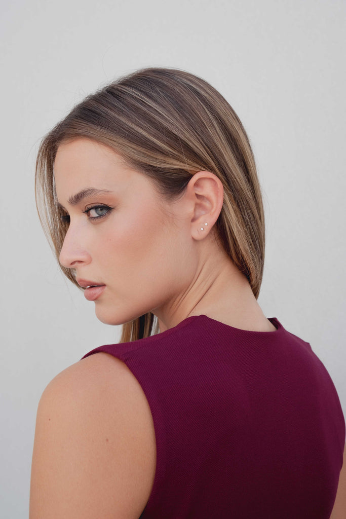 Top / Chaleco de Punto Texturizado con Botones