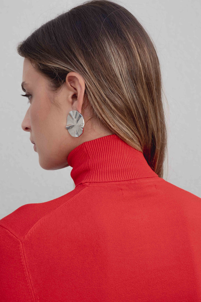 Jersey básico de punto cuello subido