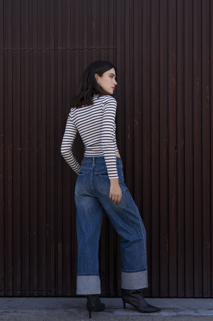 Camiseta básica de manga larga - Algodón