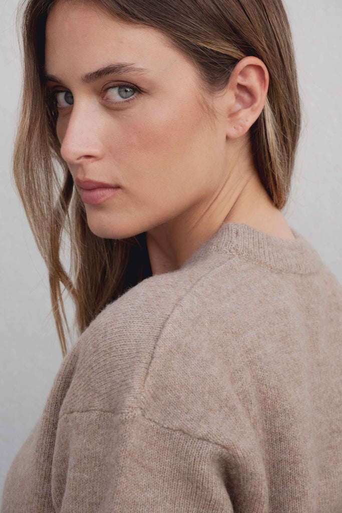 Jersey básico de punto fino manga larga