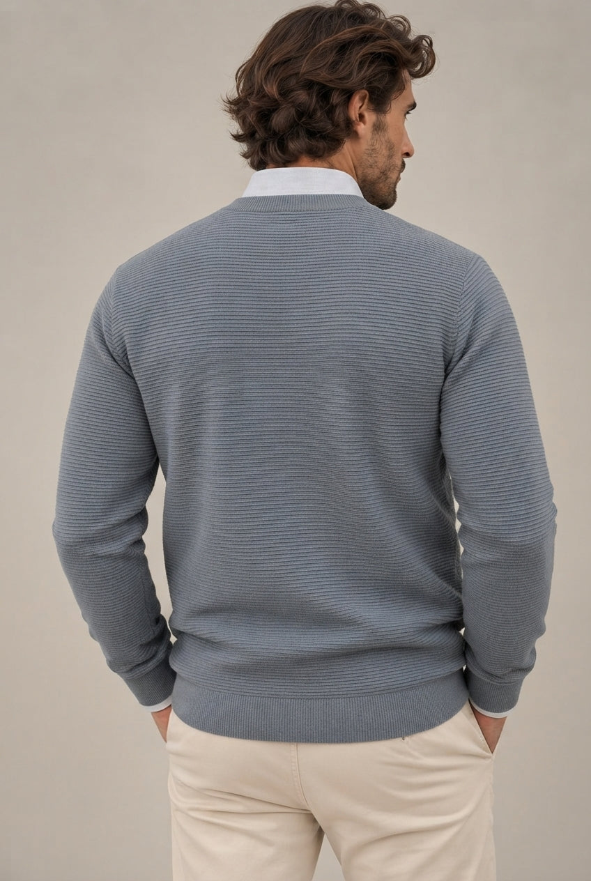 Jersey Azul de Punto Ottoman para Hombre