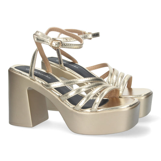 Sandalias de Plataforma para Mujer Comodas con Tiras en la Pala Cierre de Hebilla Elegantes y Perfectas para Eventos Especiales