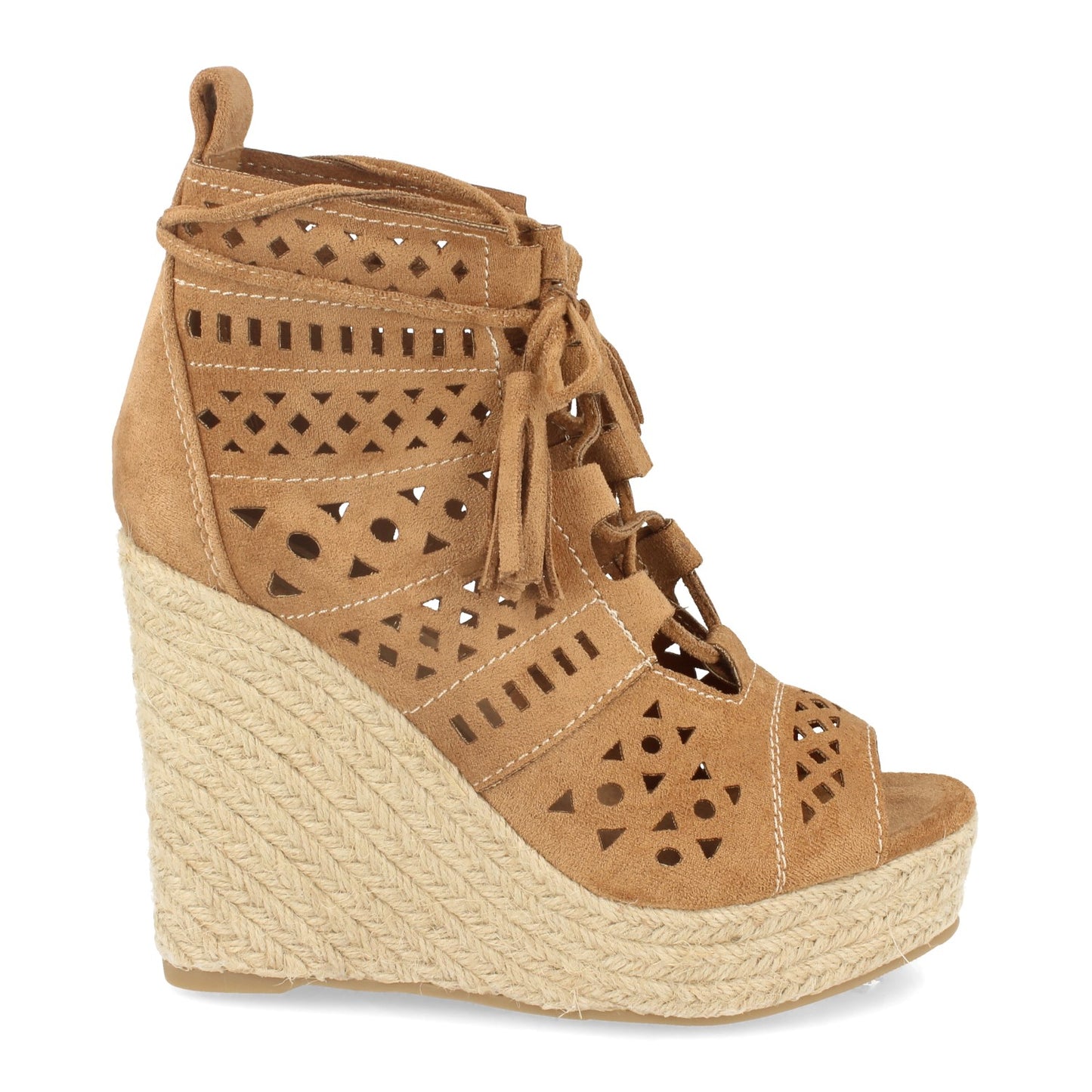 Sandalias de cuña Let's Secrets para mujer: la combinación perfecta de estilo y comodidad1A-0005-Camel