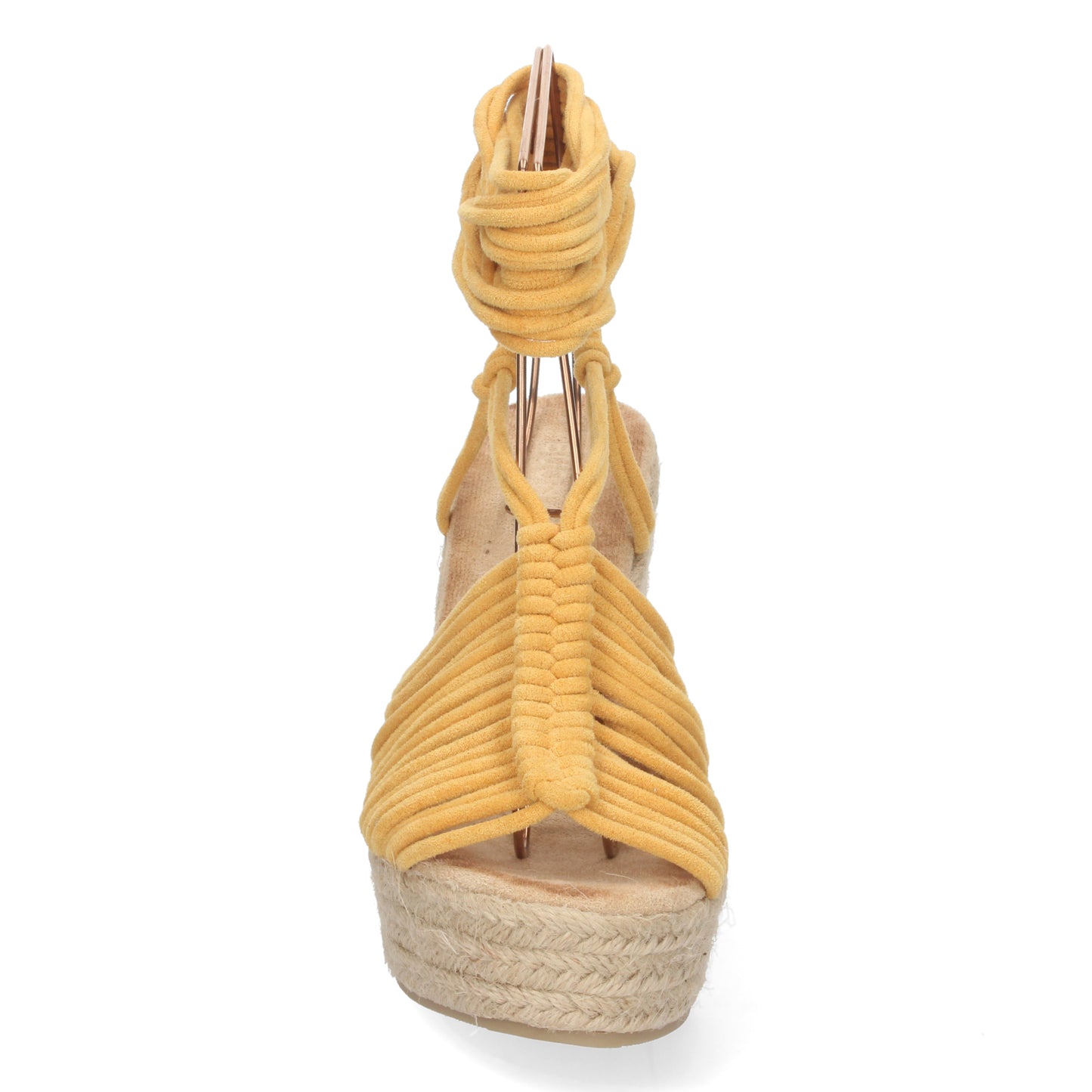 Sandalias tipo alpargatas para mujer, alpargatas amarillas, alpargatas con cuña para mujeres, temporada verano 2023, de Let's Secrets1A-1563-Amarillo
