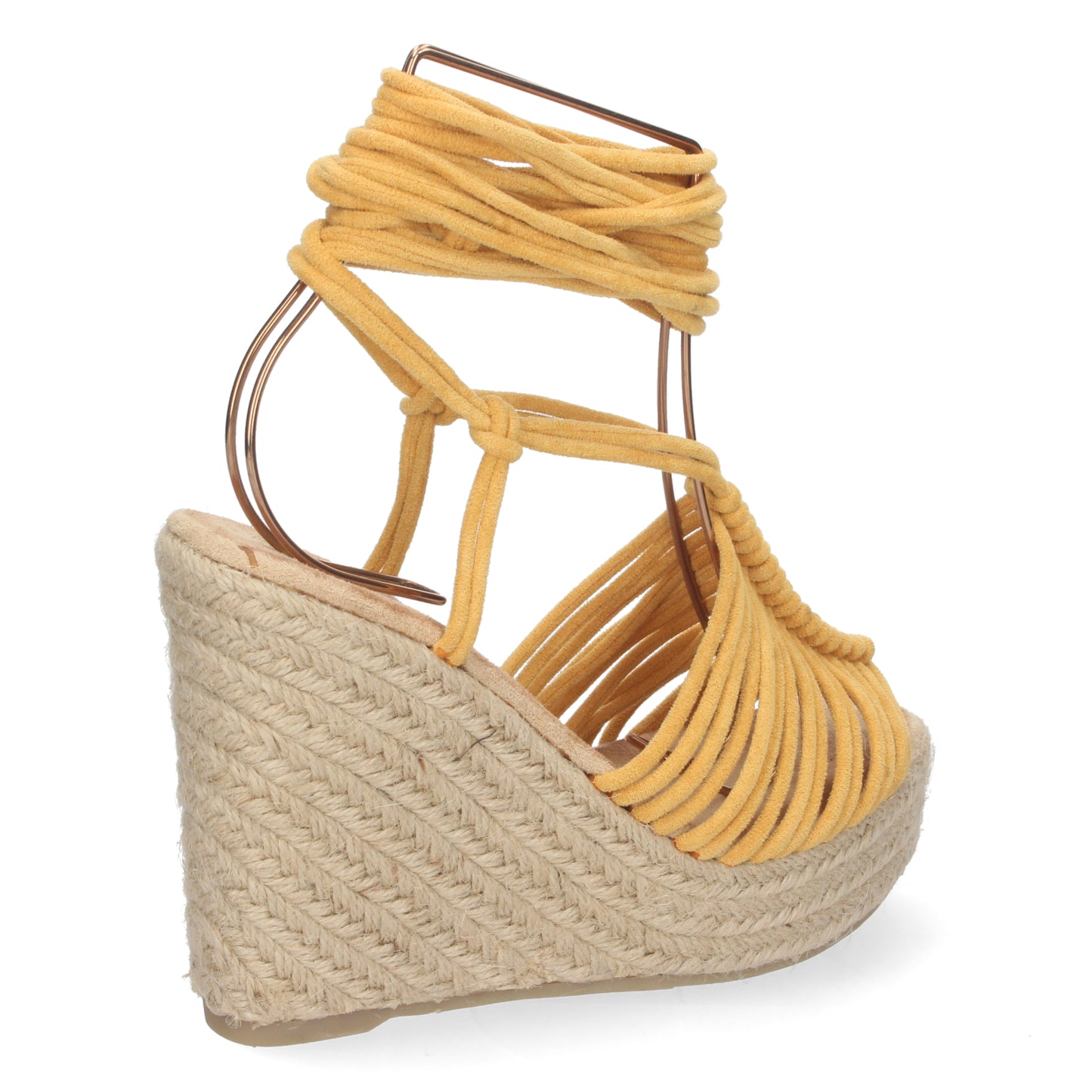 Sandalias tipo alpargatas para mujer, alpargatas amarillas, alpargatas con cuña para mujeres, temporada verano 2023, de Let's Secrets1A-1563-Amarillo