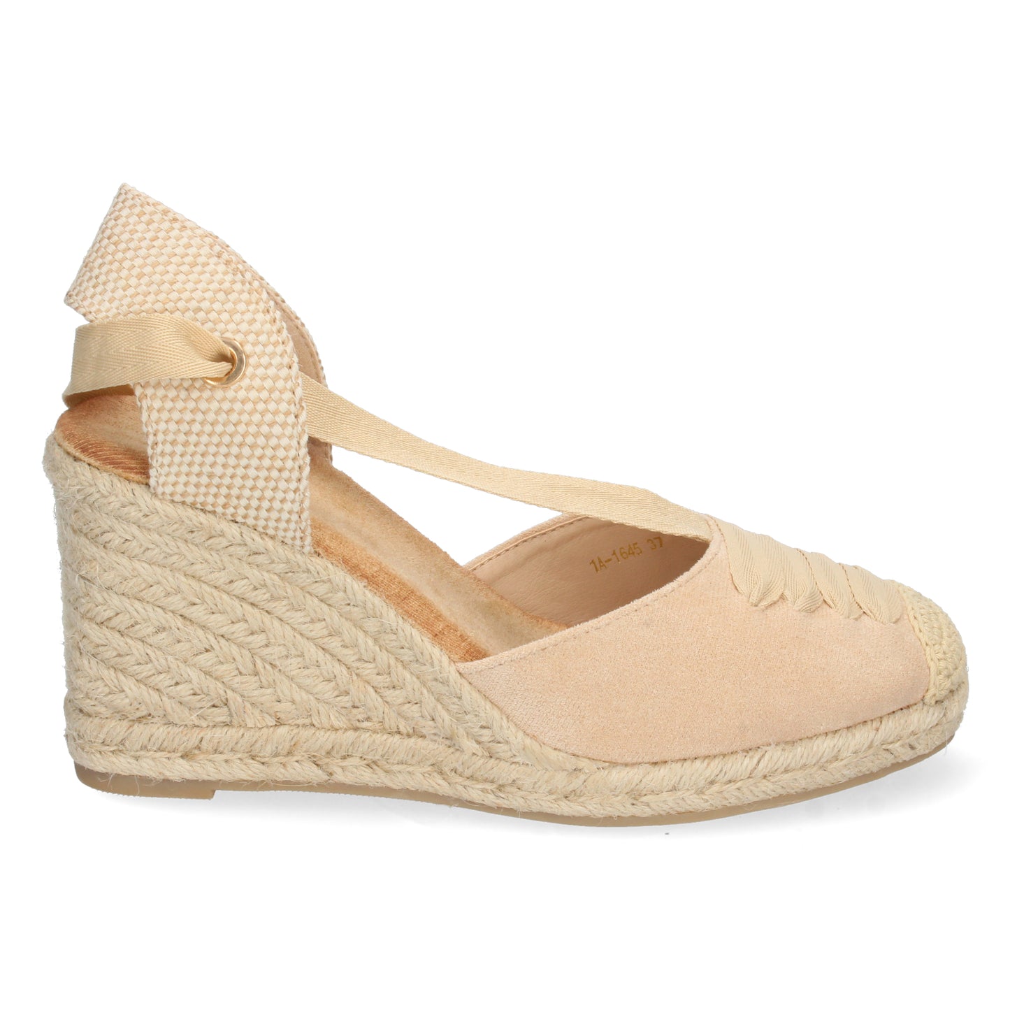 Sandalias beige con cuña para mujer, alpargatas con cuña para mujeres, de Let's Secrets, consigue tu mejor versión1A-1645-Beige