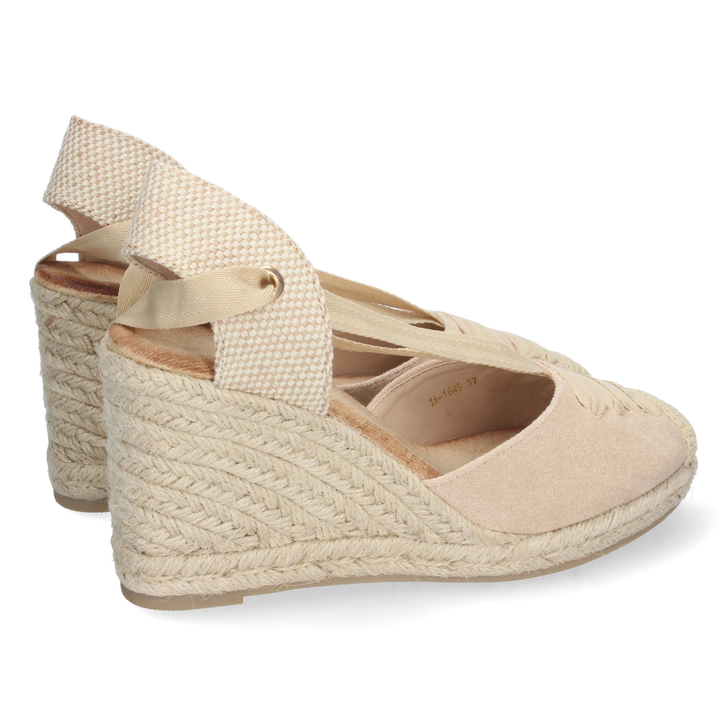 Sandalias beige con cuña para mujer, alpargatas con cuña para mujeres, de Let's Secrets, consigue tu mejor versión1A-1645-Beige