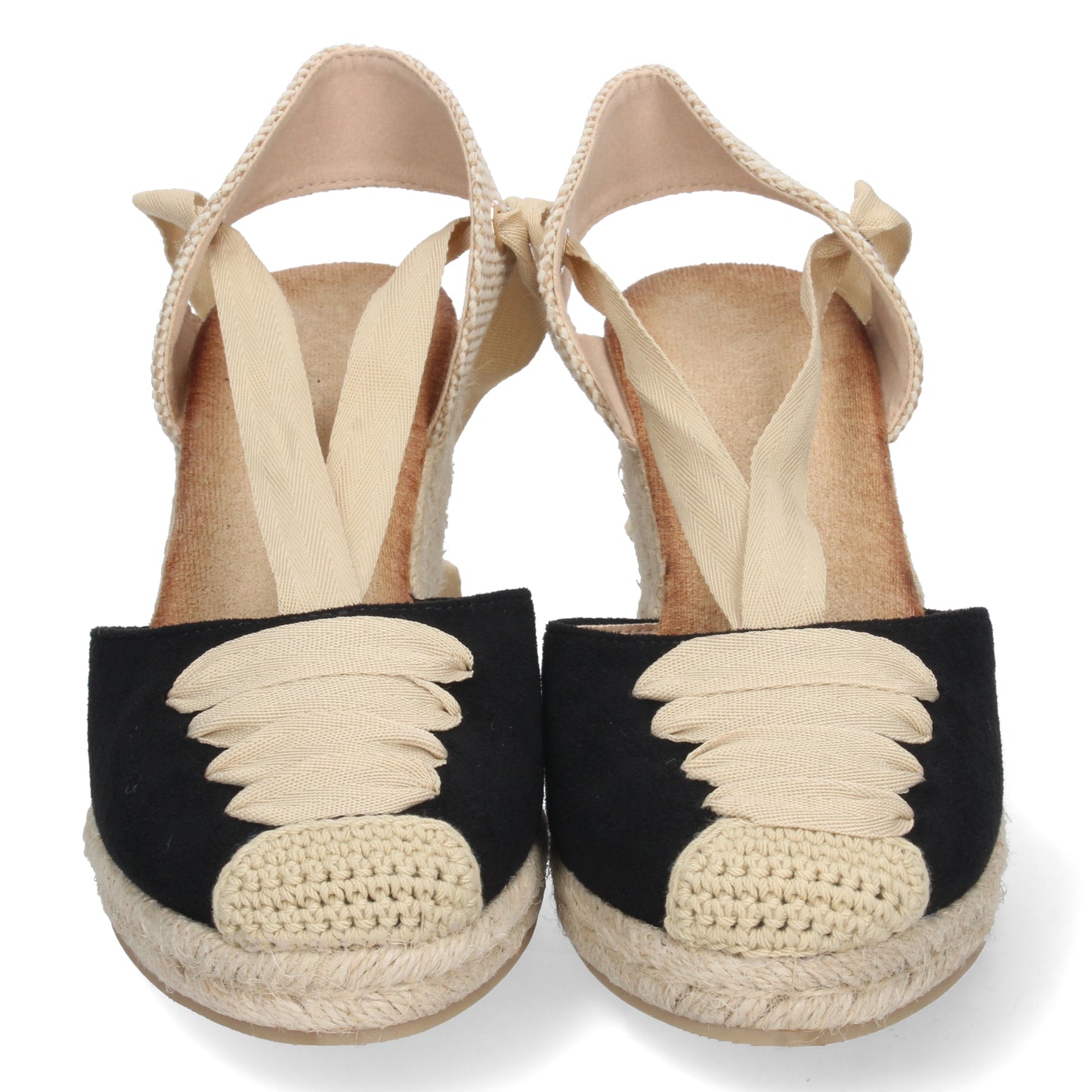 Sandalias con cuña, alpargatas con cuña, alpargatas negras, descubre los cupones de Let's Secrets1A-1645-Negro