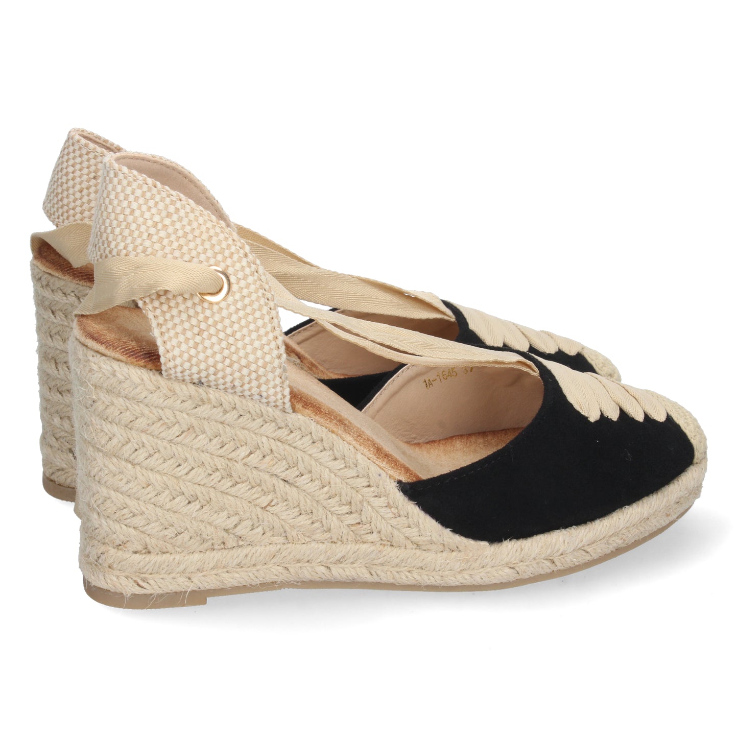 Sandalias con cuña, alpargatas con cuña, alpargatas negras, descubre los cupones de Let's Secrets1A-1645-Negro