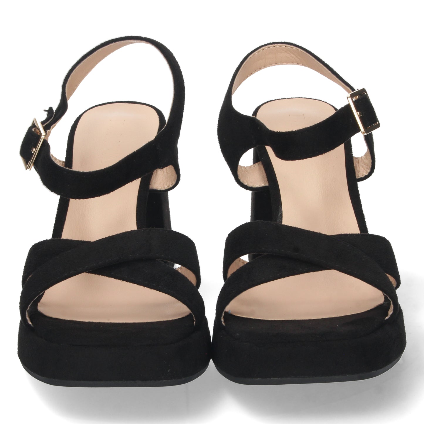Zapatos de tacón bajo de mujer, zapatos de mujer, zapatos de tacón negros, sandalias de tacón, descubre los cupones de Let's Secrets1A-1743-Negro