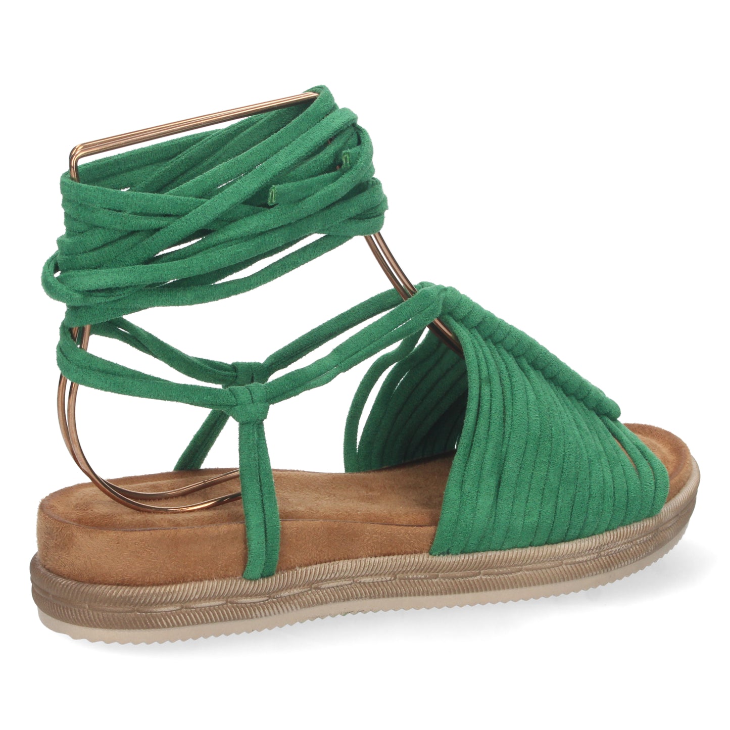 Sandalias tipo gladiador, sandalias planas, sandalias atadas planas, sandalias abiertas, alpargatas planas, esparteras planas sandalias tendencia verano 2023, descubre los cupones descuentos de Let’s Secrets AF-1666-Kaki