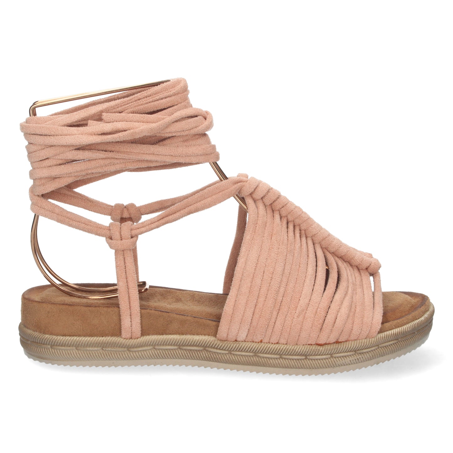 Sandalia plana para mujer, sandalias rosa para mujeres, Sandalias planas de verano 2023 para mujer, sandalias de mujeres, descubre los cupones de Let's Secrets1AF-1666-Rosa