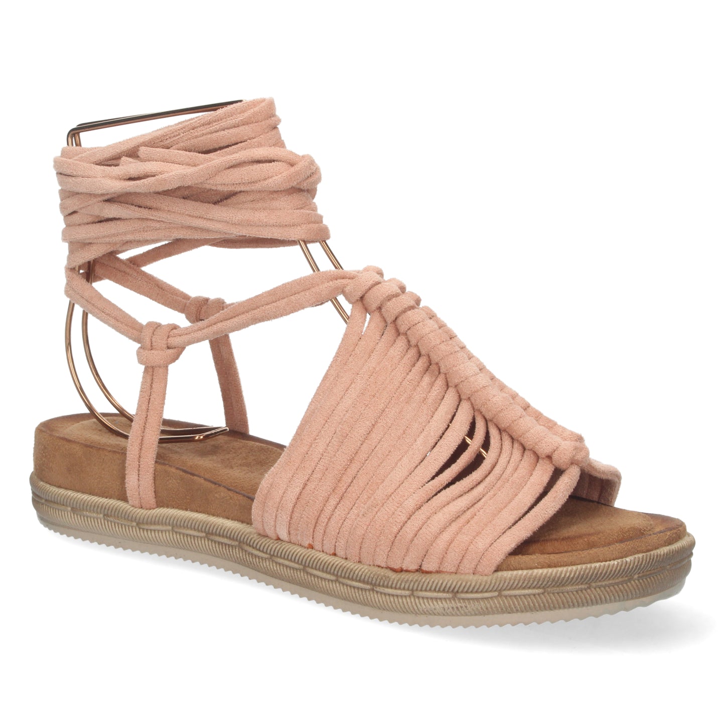 Sandalia plana para mujer, sandalias rosa para mujeres, Sandalias planas de verano 2023 para mujer, sandalias de mujeres, descubre los cupones de Let's Secrets1AF-1666-Rosa