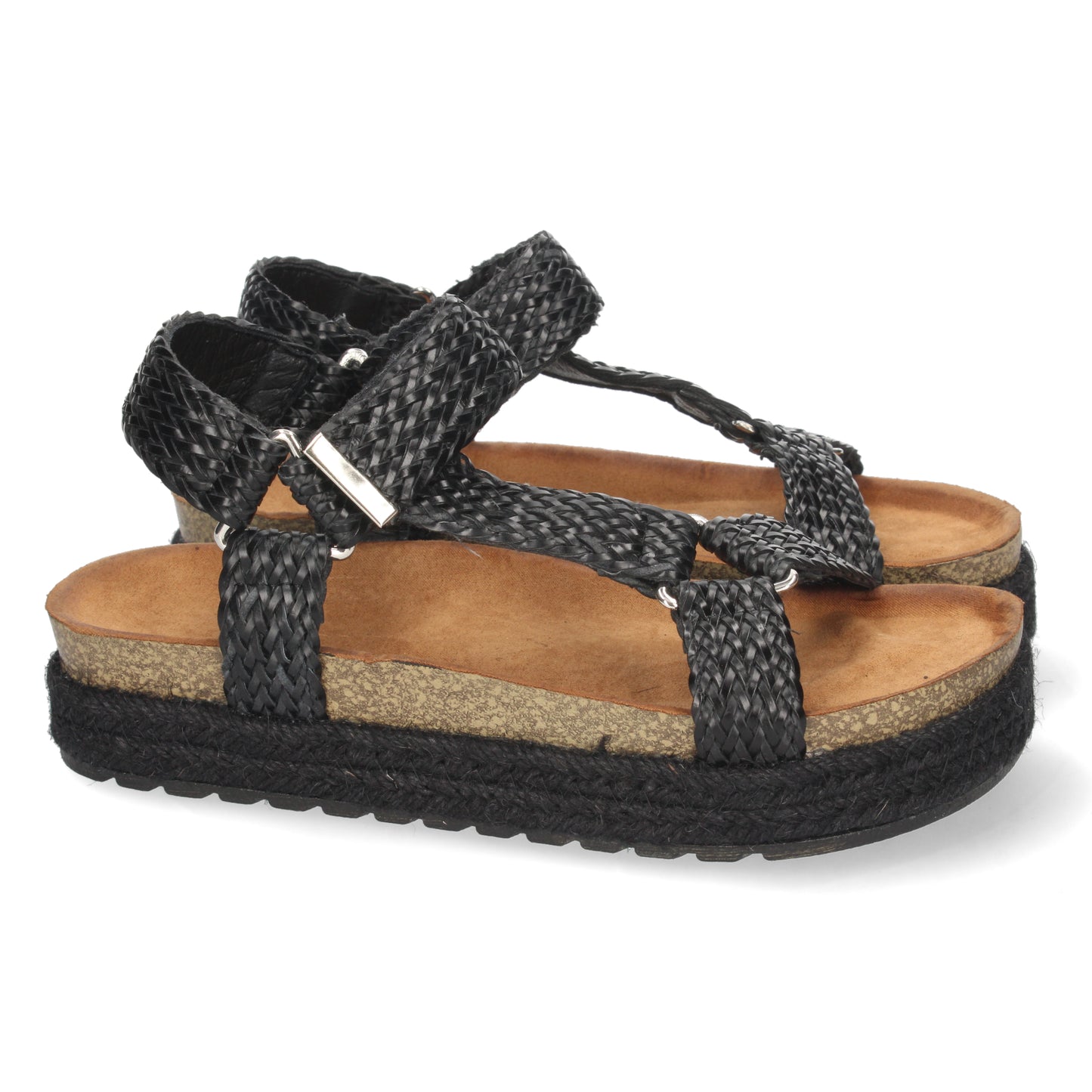 Sandalias cómodas, sandalias planas, descubre los cupones de Let's Secrets1BP-1624-Negro
