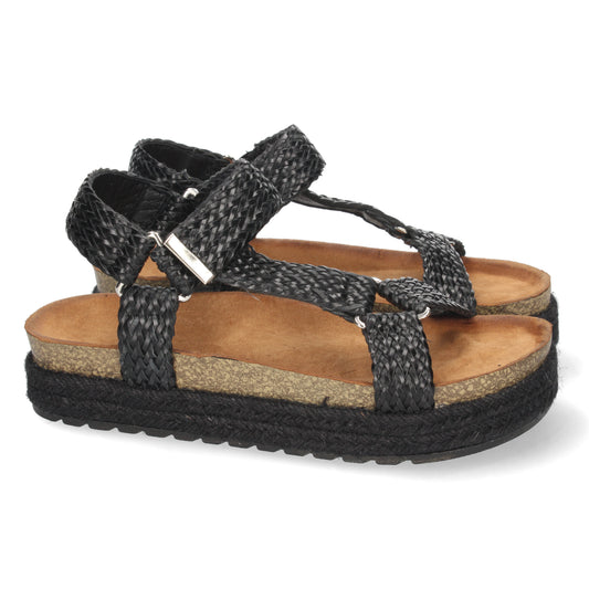 Sandalias cómodas, sandalias planas, descubre los cupones de Let's Secrets1BP-1624-Negro