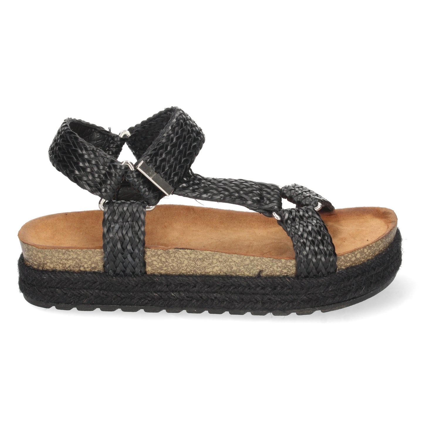 Sandalias cómodas, sandalias planas, descubre los cupones de Let's Secrets1BP-1624-Negro