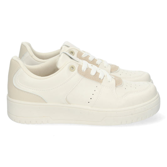 Zapatilla para Mujer de Plataforma con Cierre de Cordones Perforado en la Punta Primavera Verano