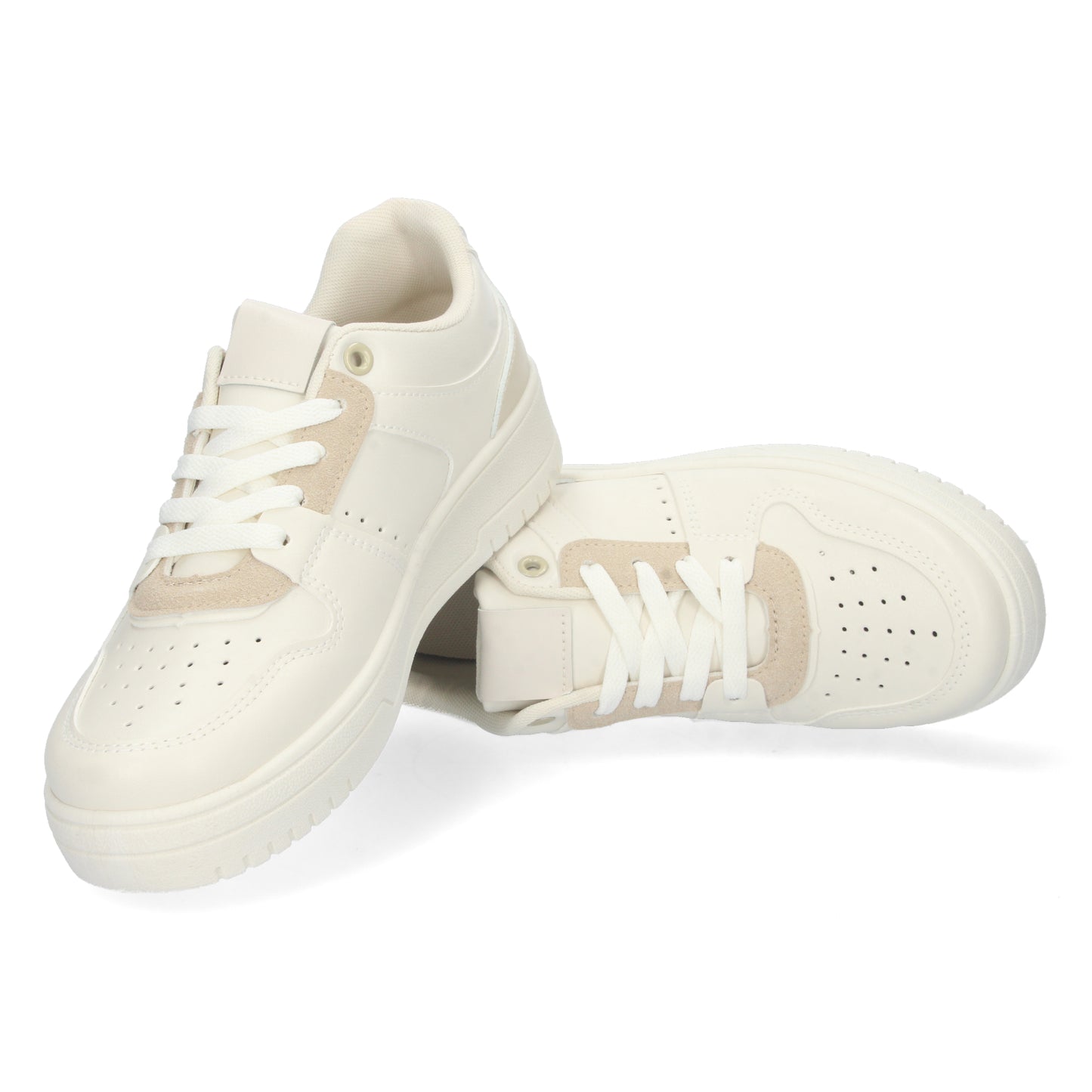 Zapatilla para Mujer de Plataforma con Cierre de Cordones Perforado en la Punta Primavera Verano
