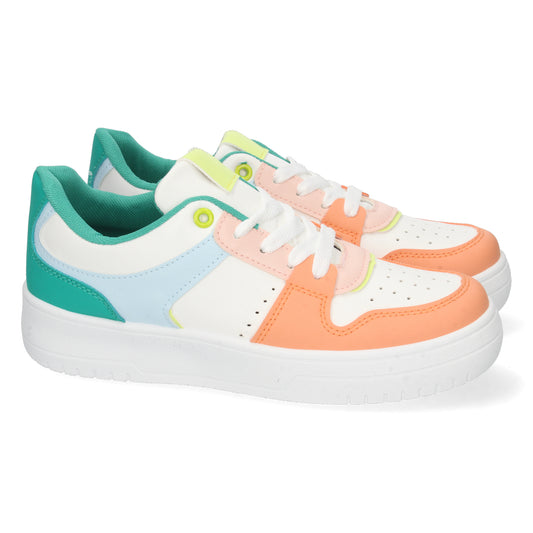 Zapatilla para Mujer de Plataforma con Cierre de Cordones Perforado en la Punta Primavera Verano