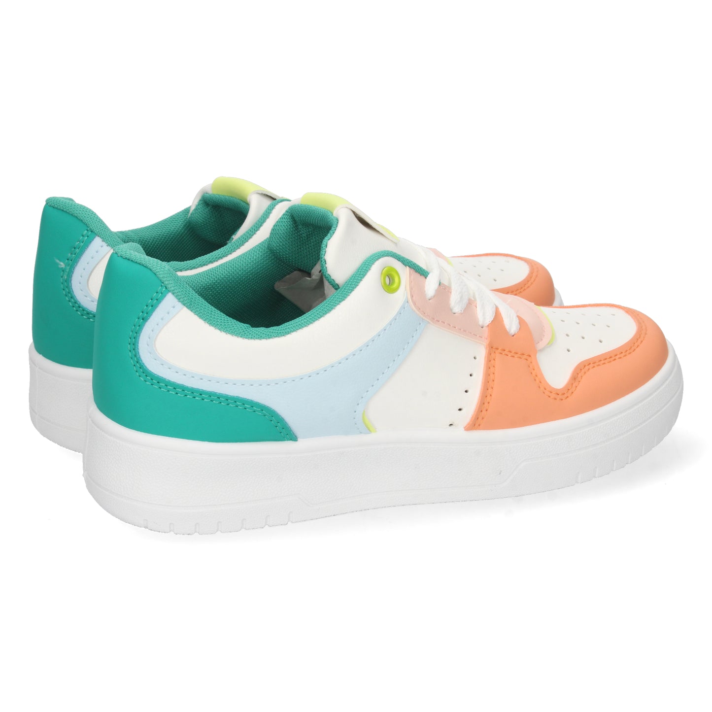 Zapatilla para Mujer de Plataforma con Cierre de Cordones Perforado en la Punta Primavera Verano