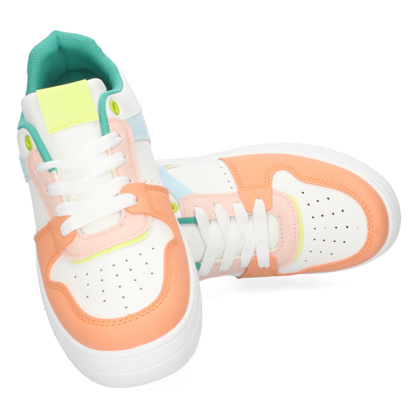 Zapatilla para Mujer de Plataforma con Cierre de Cordones Perforado en la Punta Primavera Verano