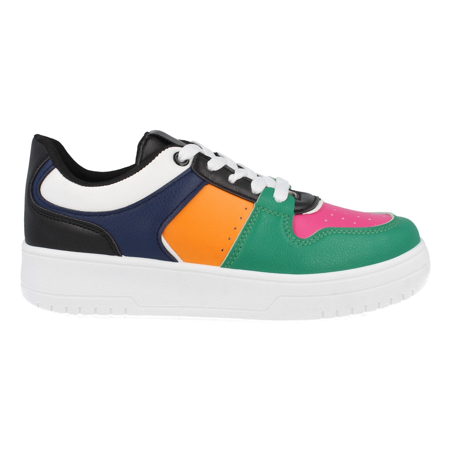 Zapatilla para Mujer de Plataforma con Cierre de Cordones Perforado en la Punta Primavera Verano