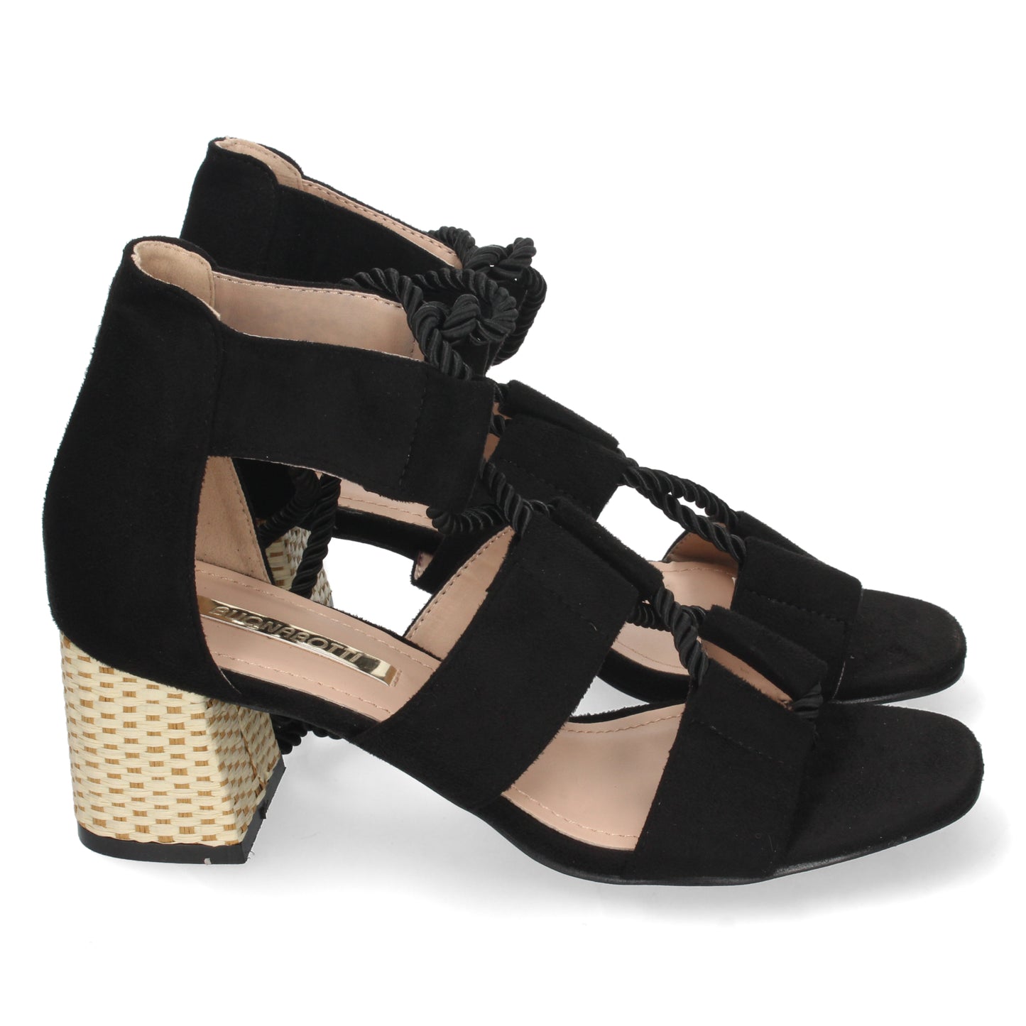 Sandalia de Tacón para Mujer Estilo Cangrejera Cómodas con Cierre de Cordones Primavera Verano